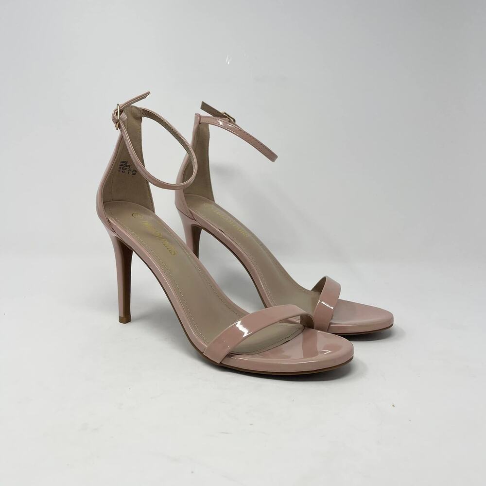 Dream Pairs Karrie Stiletto Heel Strappy Sandal Womens 11 Blush Pink‎ Patent